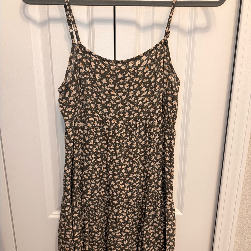 American Eagle Outfitters green Floral Mini Dress